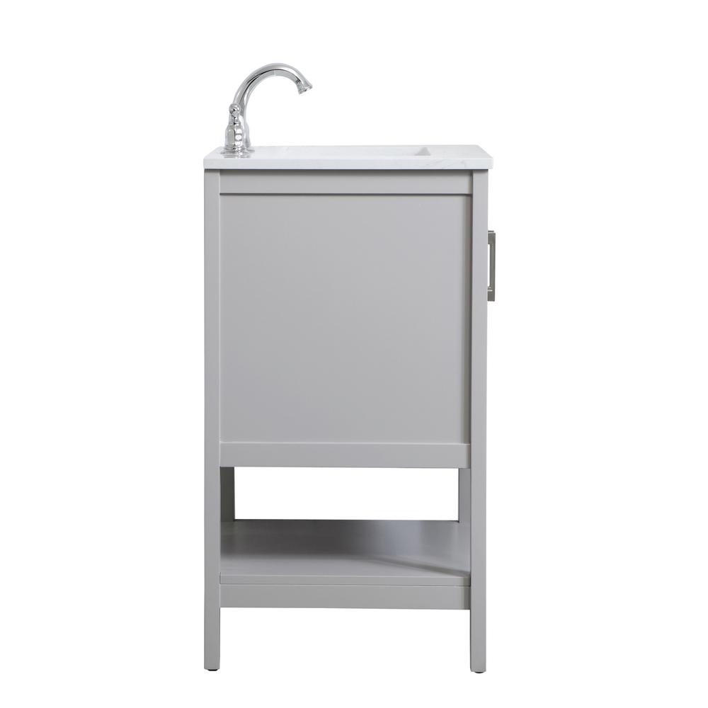24 inch Single Bathroom Vanity in Grey. Picture 13