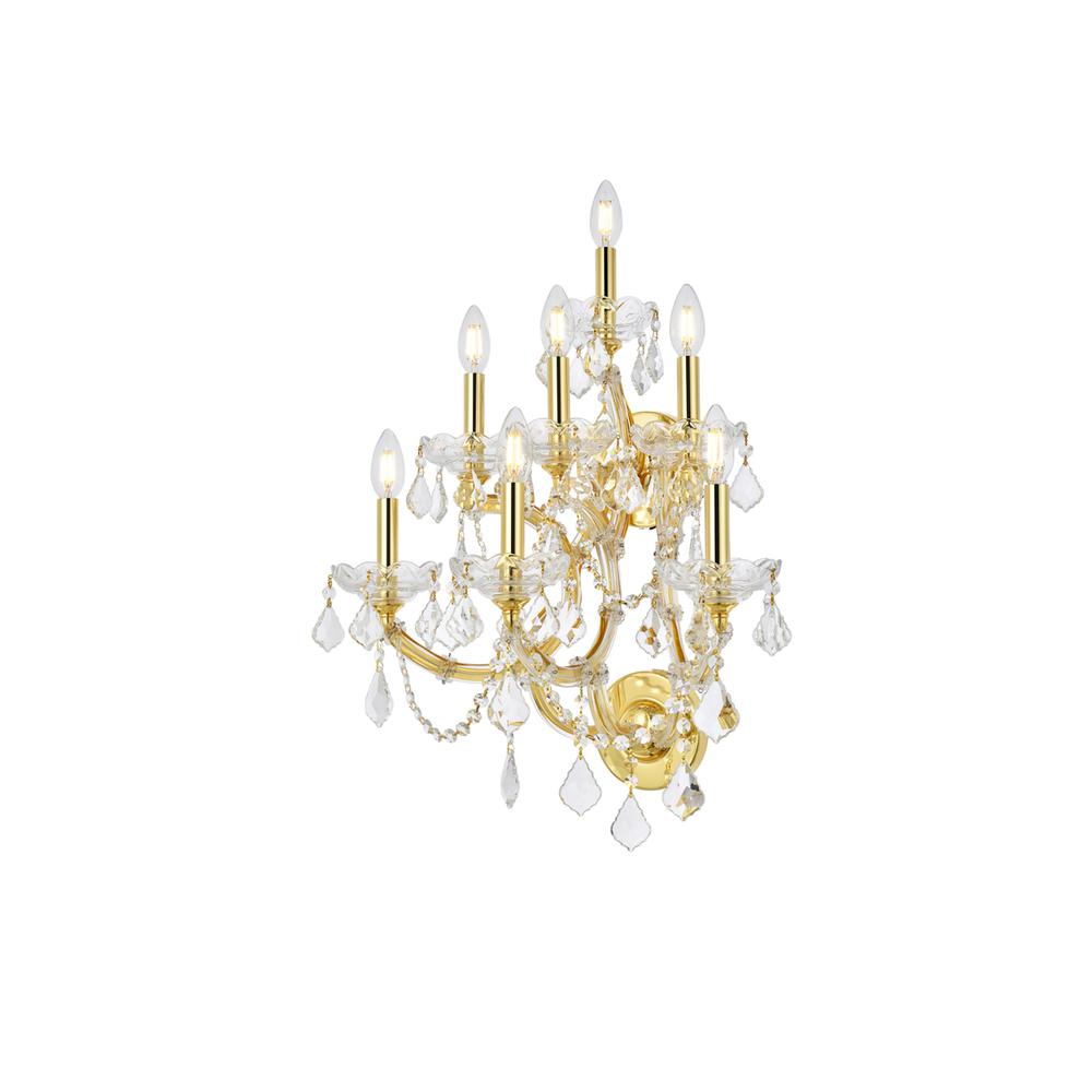 Maria Theresa 7 light Gold Wall Sconce Clear Royal Cut Crystal. Picture 2