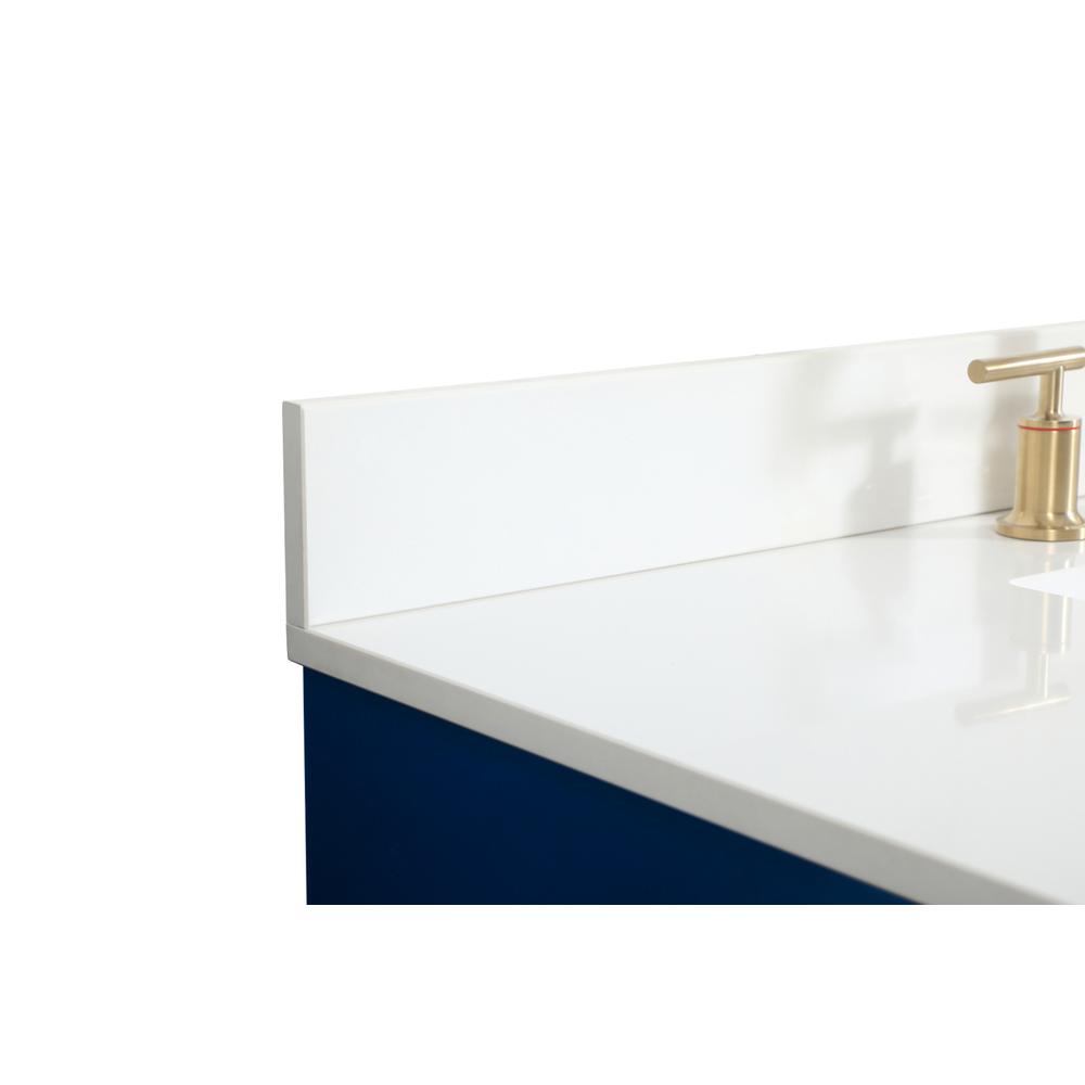42 inch Single bathroom vanity in blue with backsplash. Picture 11