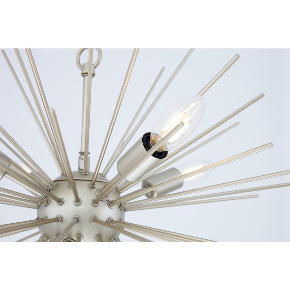 Timber 8 Light Champagne Pendant. Picture 10