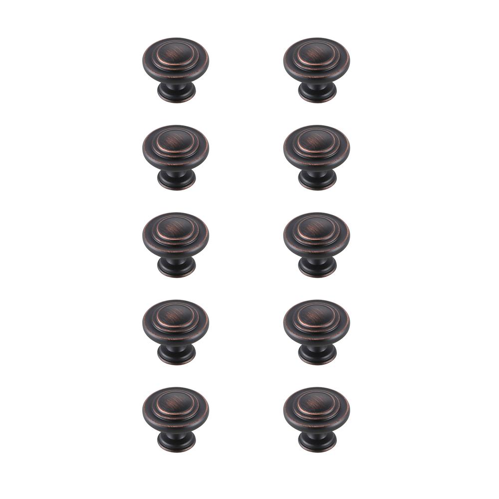 Minu 1.3" Diameter Oil-rubbed Bronze Mushroom Knob Multipack (Set of 10). Picture 1