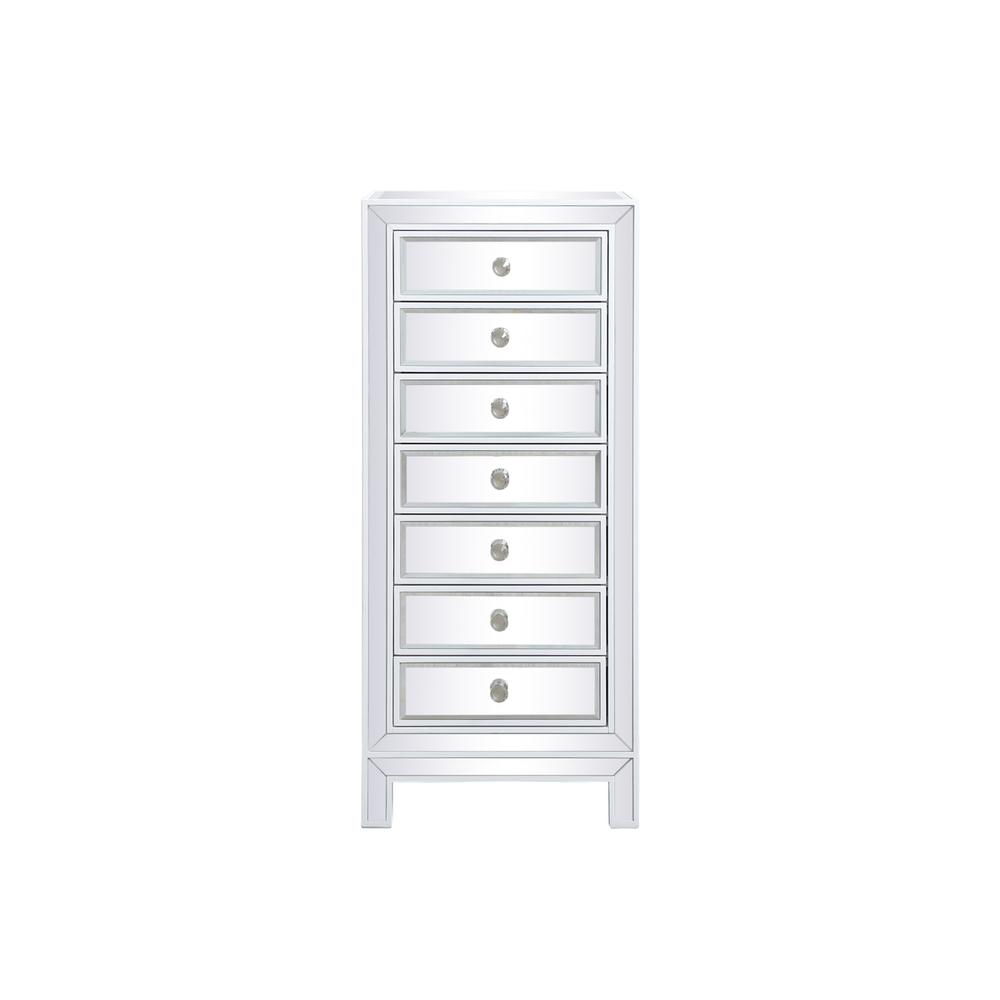 18 inch mirrored lingere chest in white. Picture 1