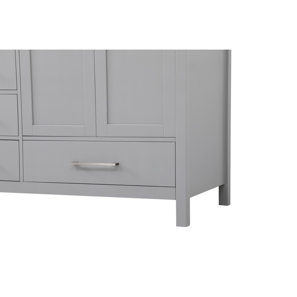 72 inch Double Bathroom Vanity in Gray. Picture 11