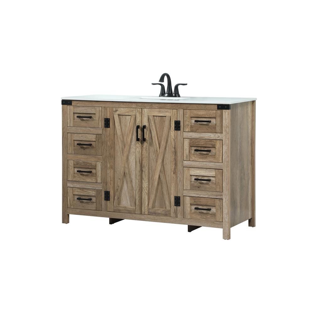 48 inch Single bathroom vanity in natural oak. Picture 7