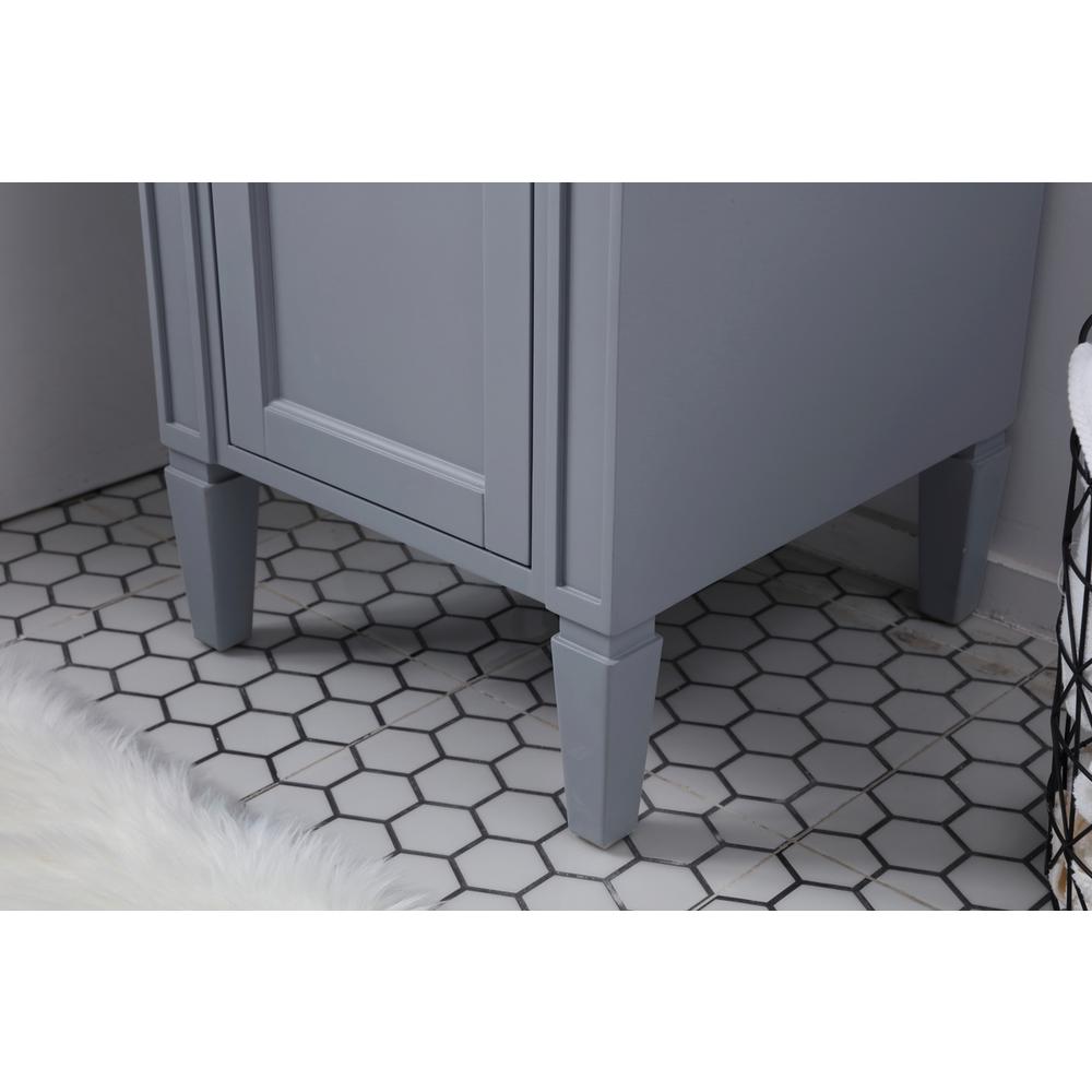 18 in. Single Bathroom Vanity set in grey. Picture 5