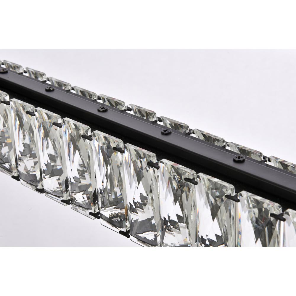 Monroe 50 inch LED Single rectangle pendant in black. Picture 4