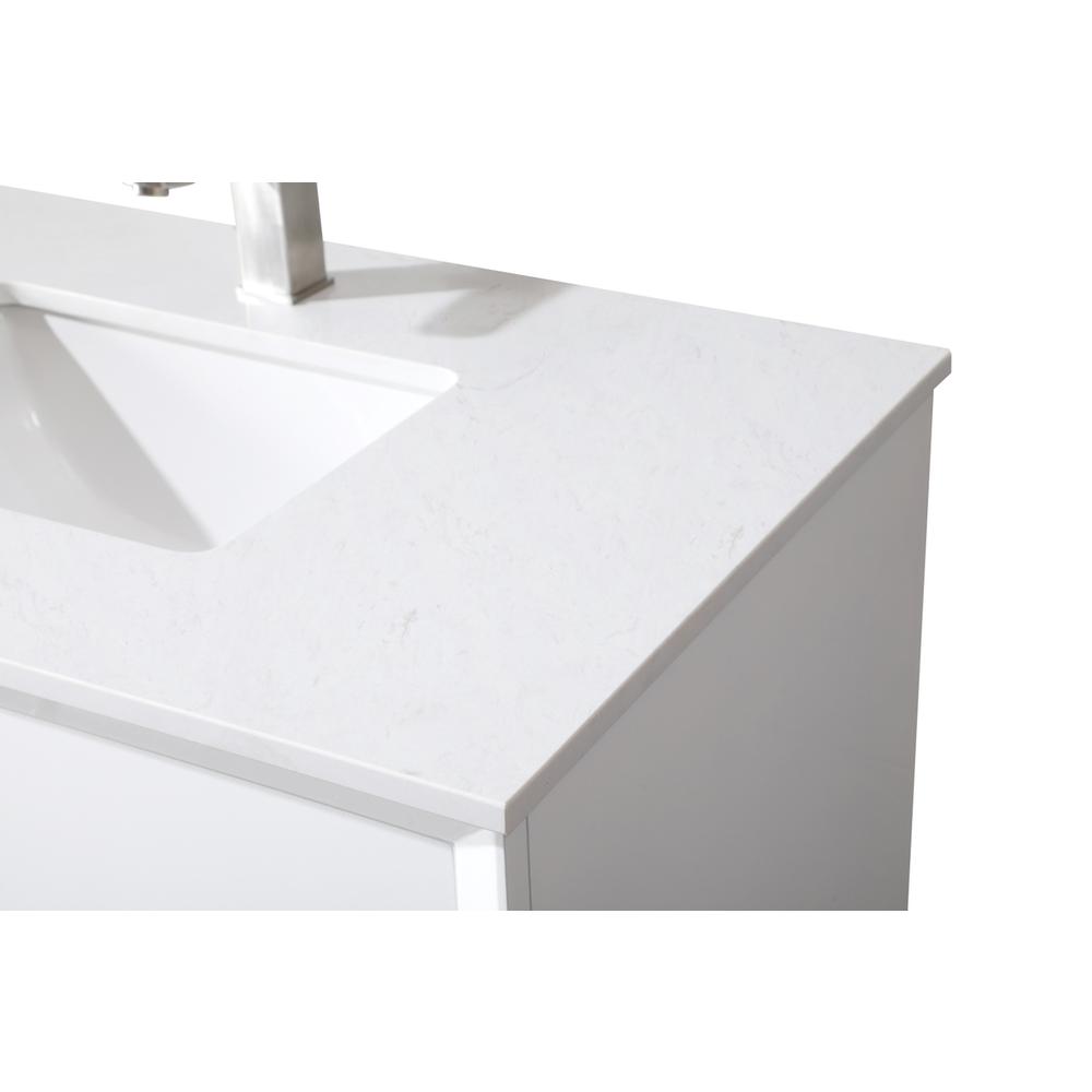 36 Inch SIngle Bathroom Vanity In White. Picture 11
