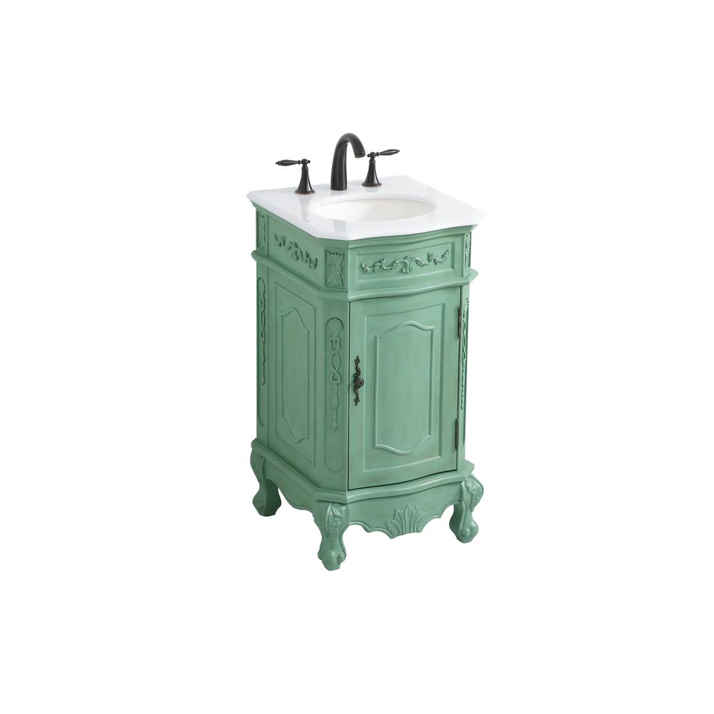 19 inch Single Bathroom vanity in vintage mint. Picture 8