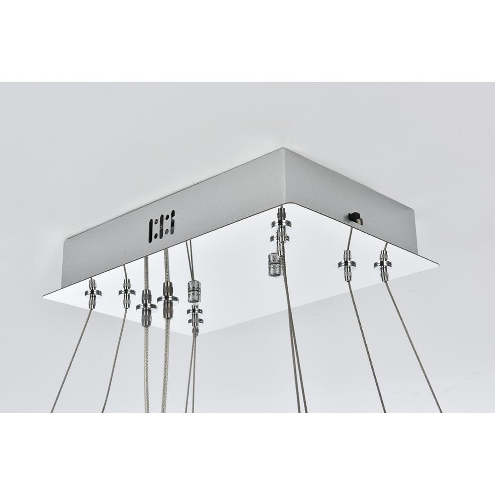 Bowen 42 inch Adjustable LED Chandelier in Chrome. Picture 7