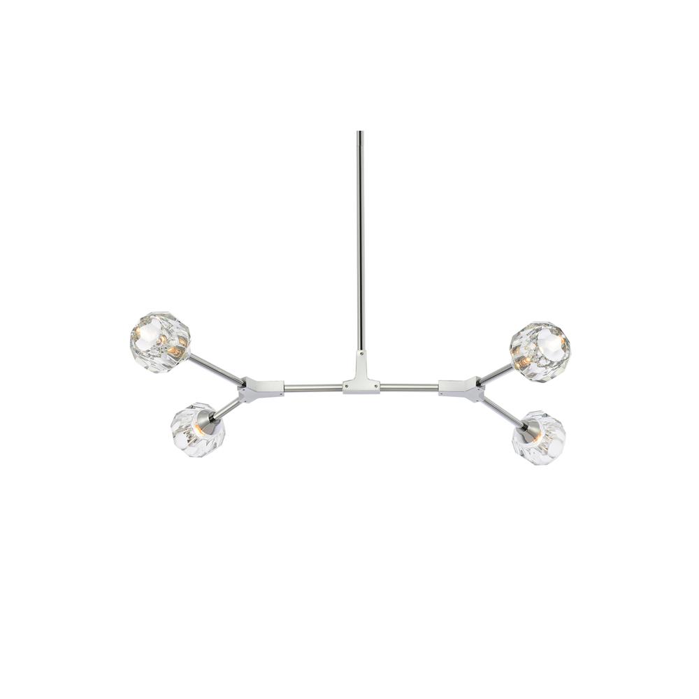 Zayne 4 Light Pendant in Chrome. Picture 2