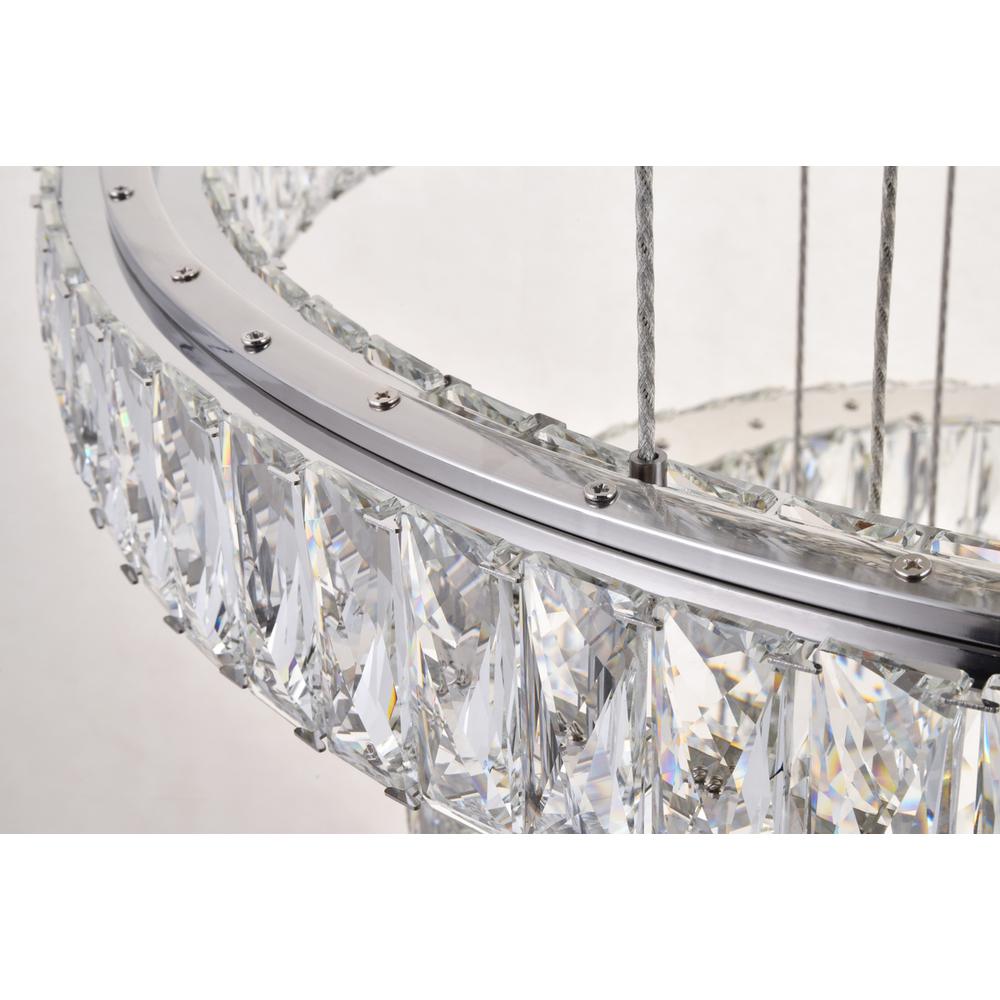 Monroe Integrated LED chip light Chrome Chandelier Clear Royal Cut Crystal. Picture 4
