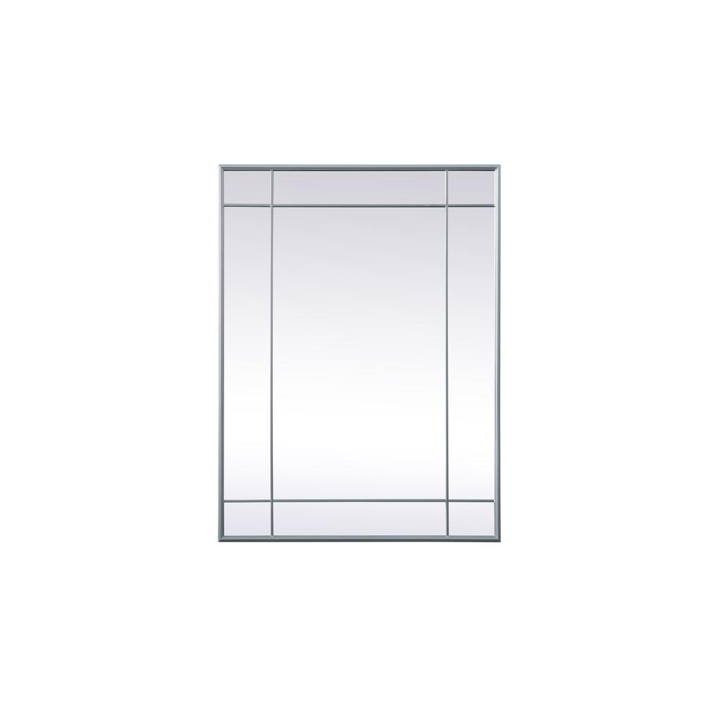French Panel Wall Mirror 30x40 Inch In Silver. Picture 1