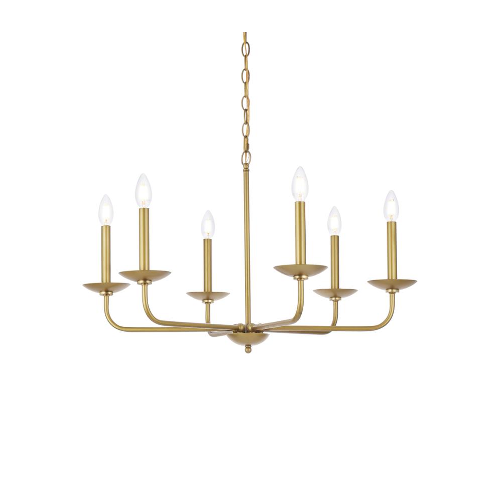 Cohen 30 inch pendant in brass. Picture 2