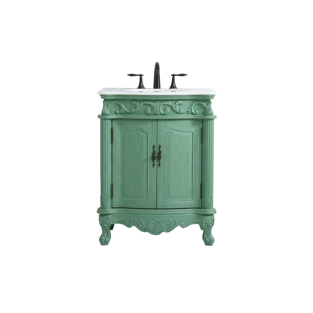 27 inch Single Bathroom vanity in vintage mint. Picture 1