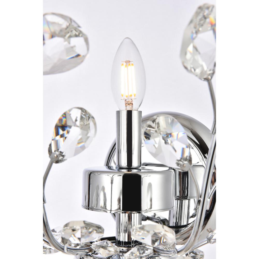 Orchid 1 light Chrome Wall Sconce Clear Royal Cut Crystal. Picture 4