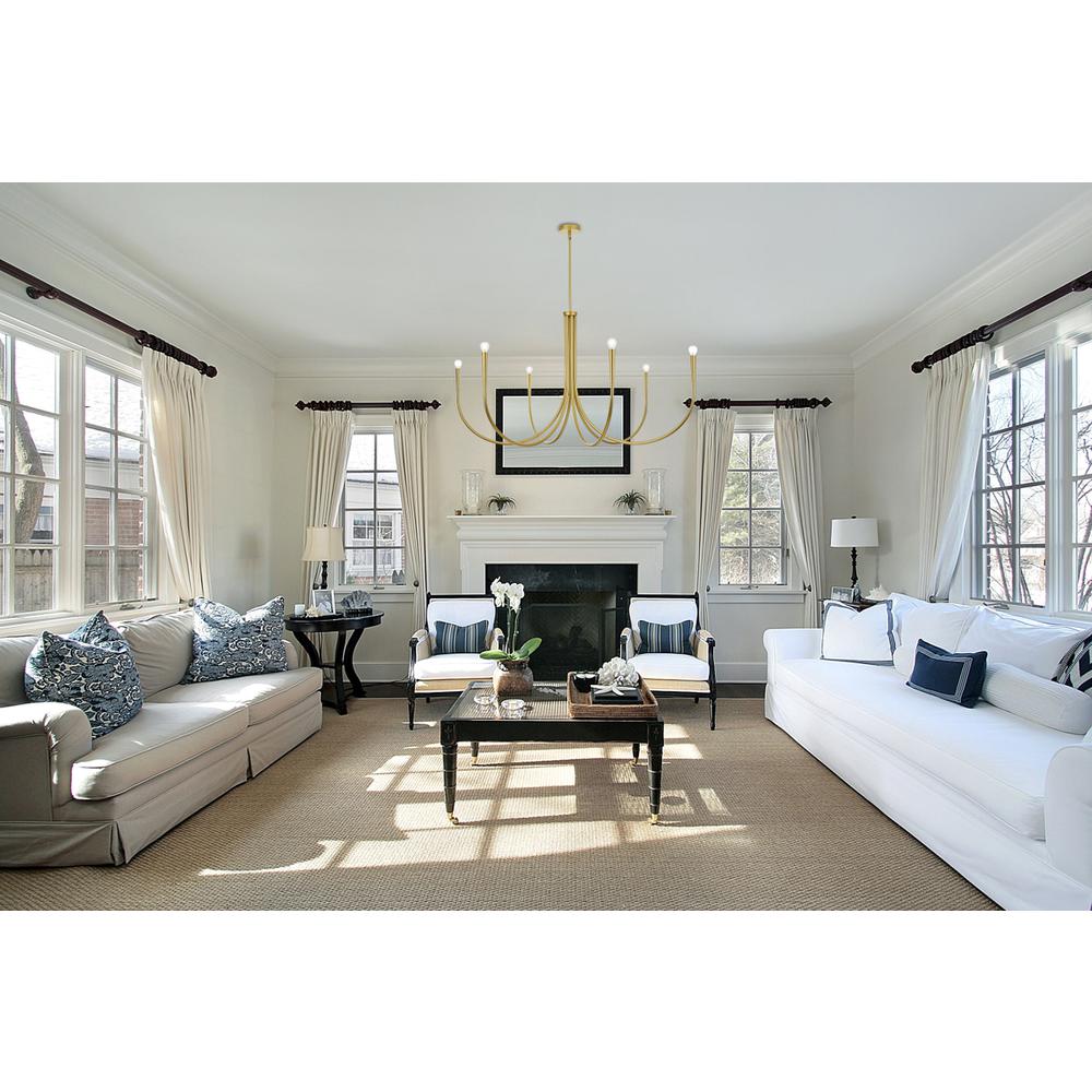 Layne 55 inch chandelier in Brass. Picture 7