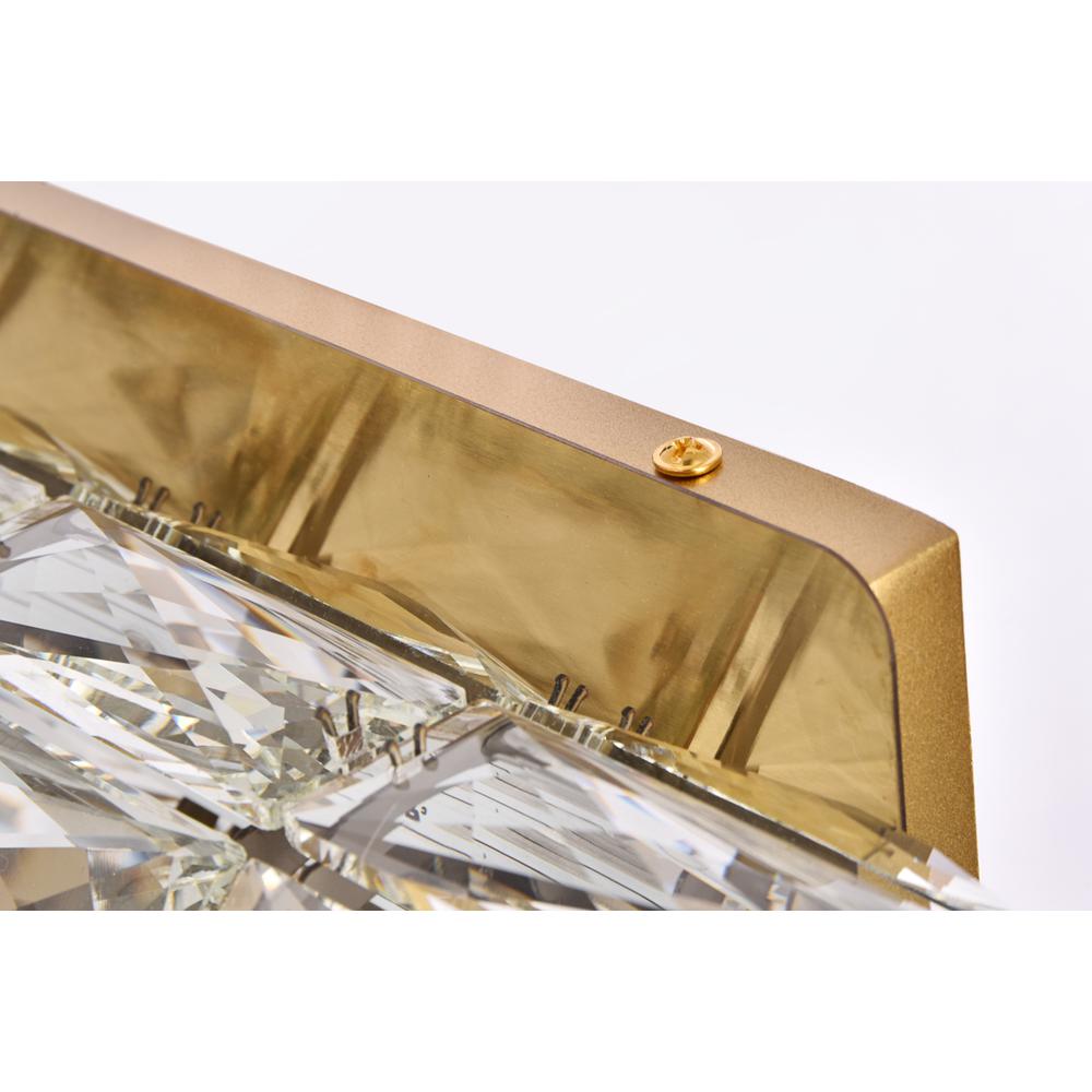 Valetta 12 inch LED linear wall sconce in gold. Picture 4