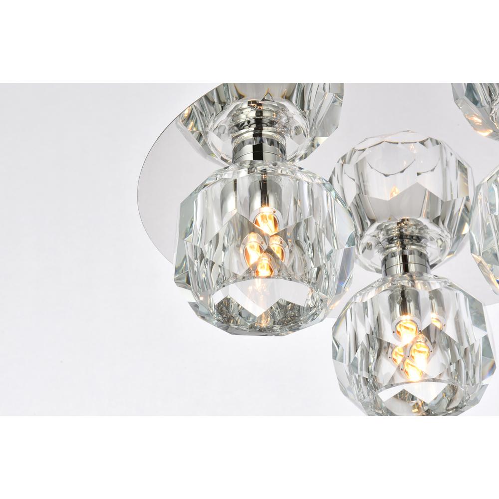 Graham 3 Light Ceiling Lamp in Chrome. Picture 3