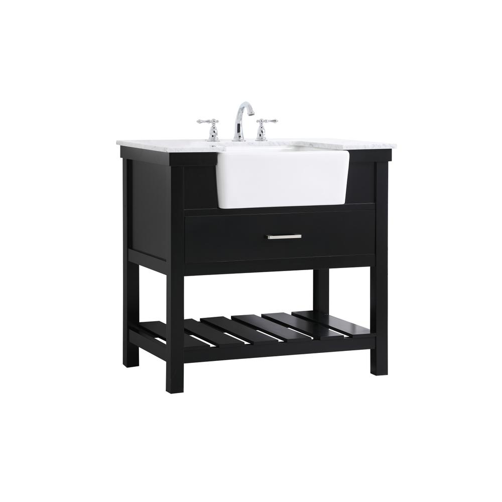 36 inch Single bathroom vanity in black. Picture 7
