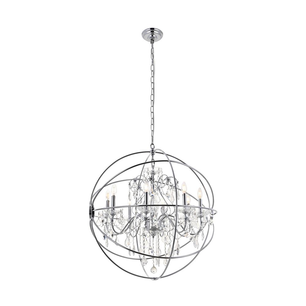 Cordelia 8 Light Chrome Crystal Pendant. Picture 2