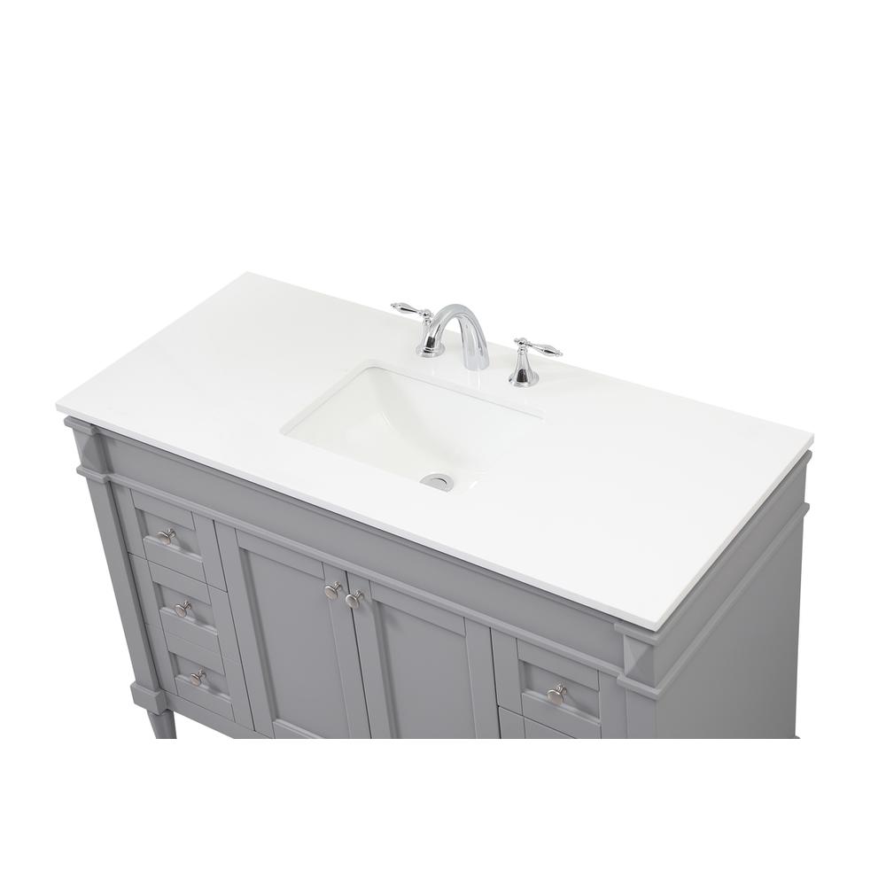 48 inch Single bathroom vanity in grey. Picture 10