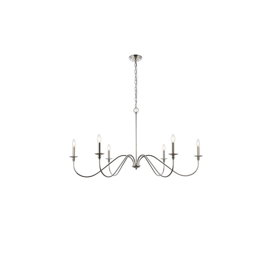 Rohan 48 inch chandelier in polished nickel. Picture 1