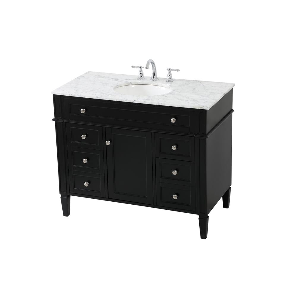 42 inch Single bathroom vanity in black. Picture 8