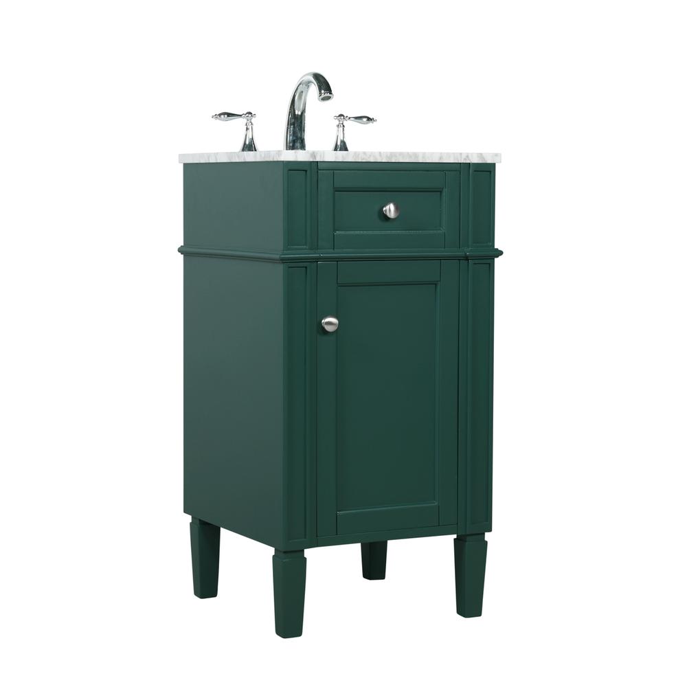 18 inch Single bathroom vanity in green. Picture 7