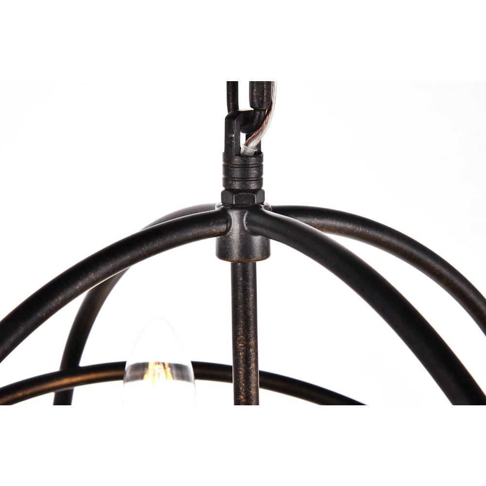 Octavia Collection Pendant D14 H15 Lt:3 Dark brown Finish. Picture 4