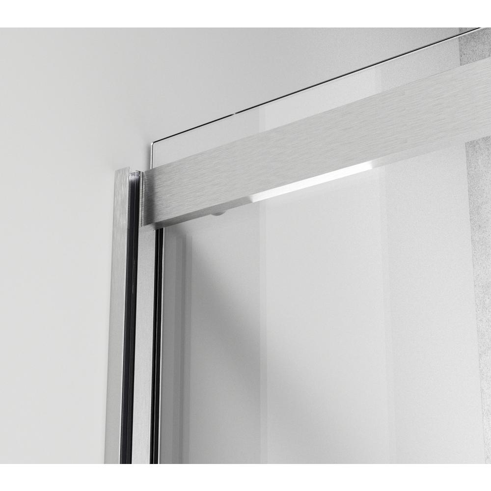 Frameless tub door 60 x 60 Brushed Nickel. Picture 7
