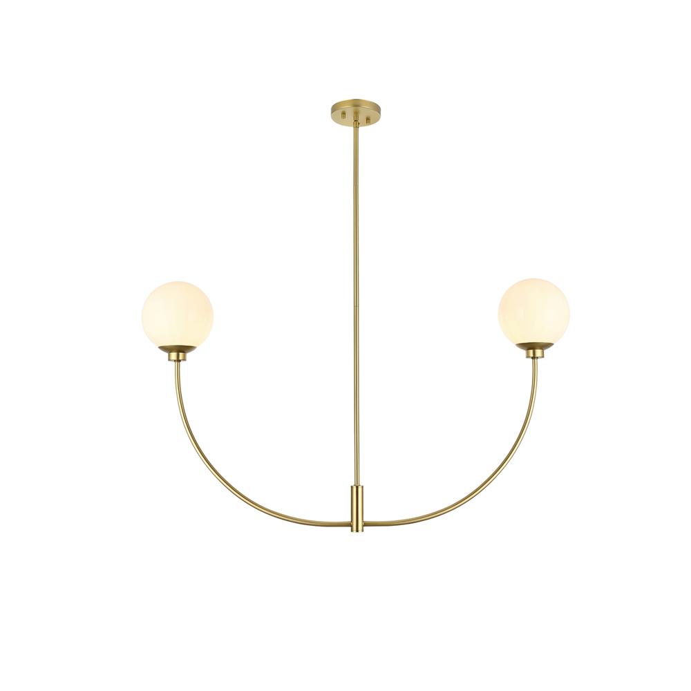 Nyomi 42 inch chandelier in Brass. Picture 1