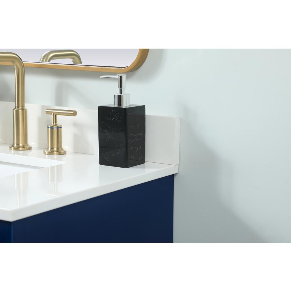 30 inch Single bathroom vanity in blue with backsplash. Picture 8