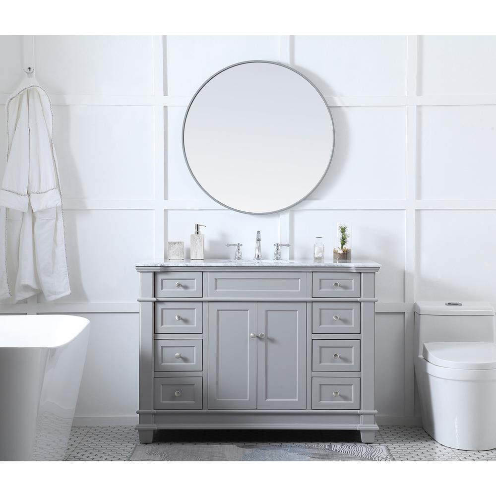 48 inch Single Bathroom Vanity set in Grey. Picture 4