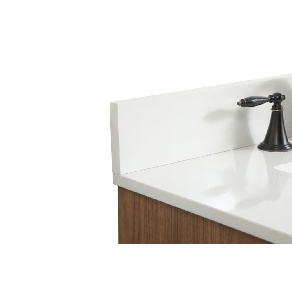 30 inch Single bathroom vanity in walnut brown with backsplash. Picture 11