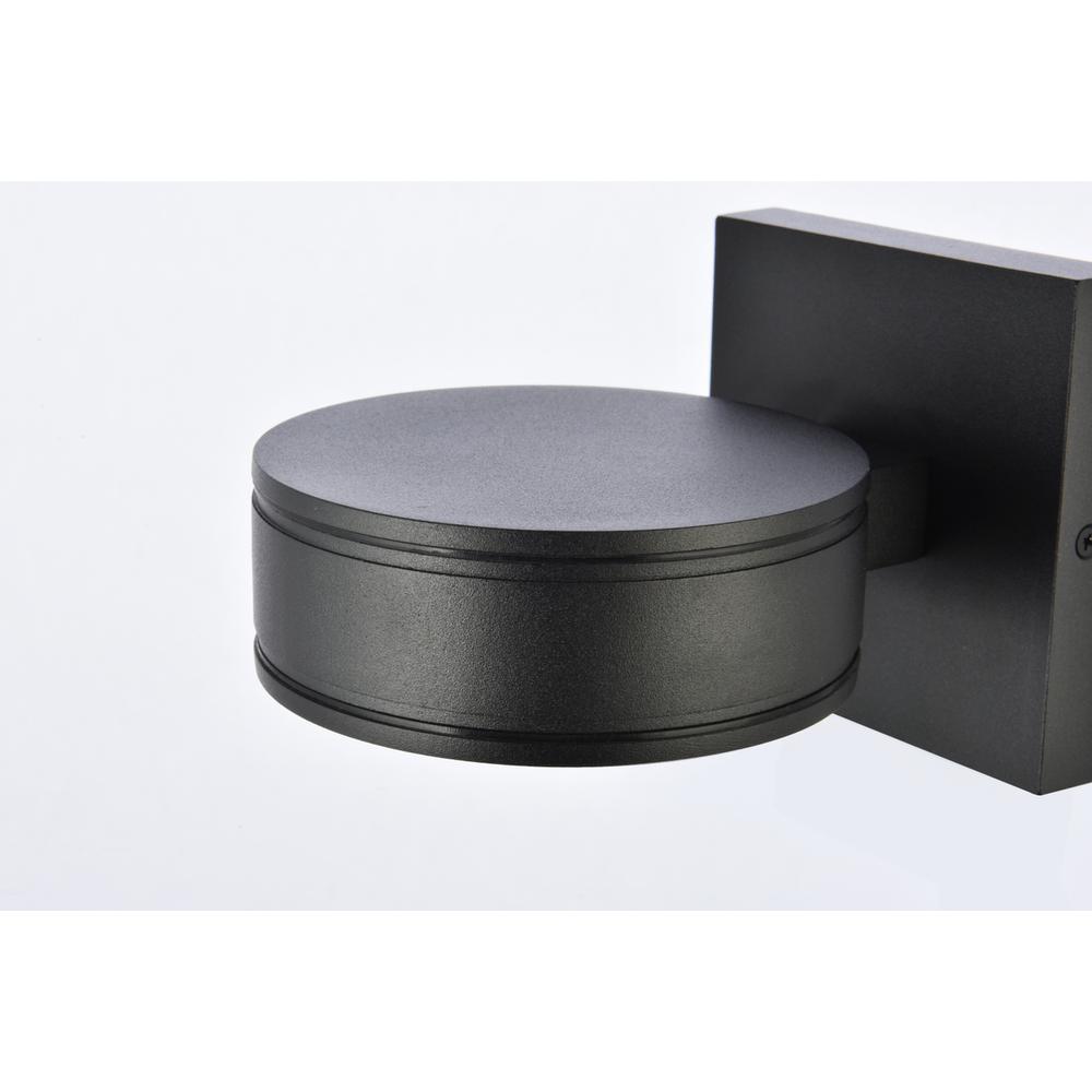 Raine Integrated LED wall sconce in black. Picture 3