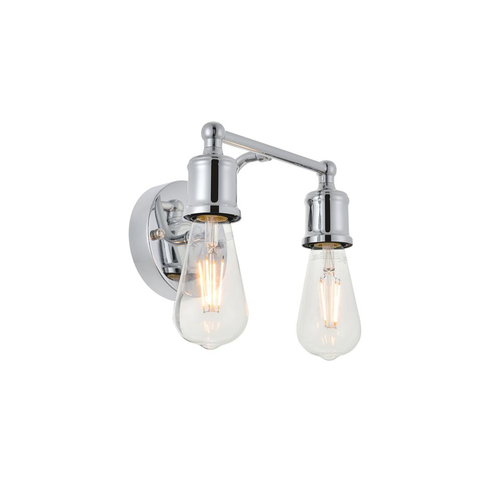 Serif 2 light chrome Wall Sconce. Picture 5