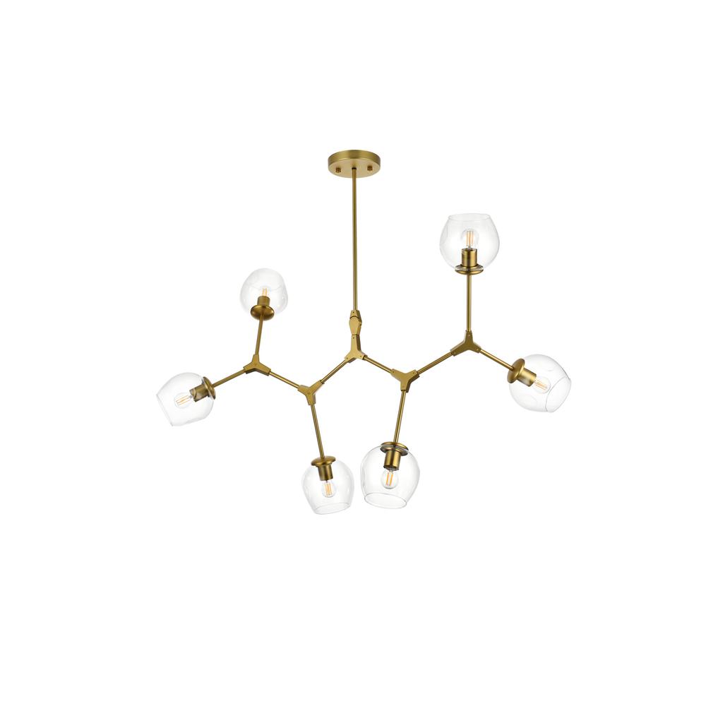 Cavoli 49 inch Chandelier in Brass. Picture 7
