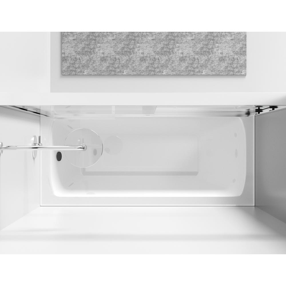 Semi-frameless tub door 60 x 60 Polished Chrome. Picture 3