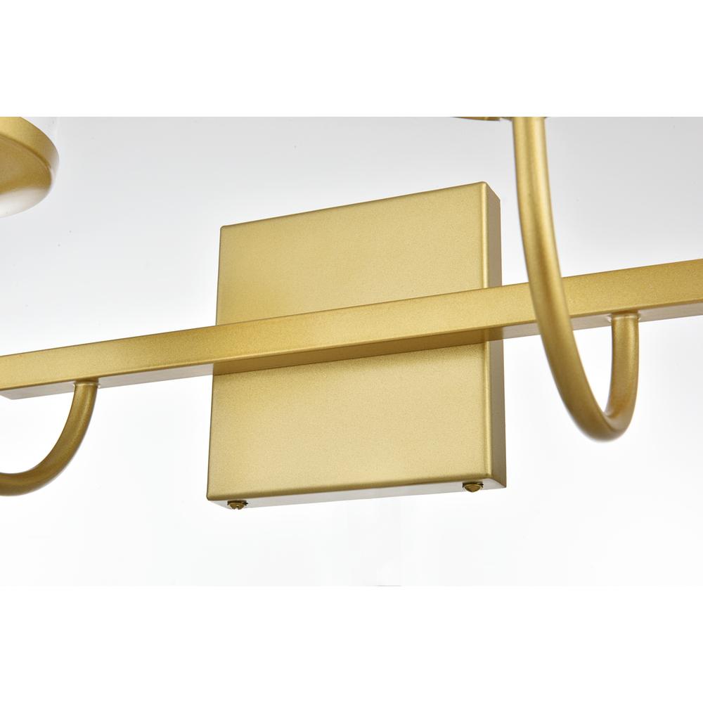 Avani 4 light Brass and Clear Bath Sconce. Picture 4