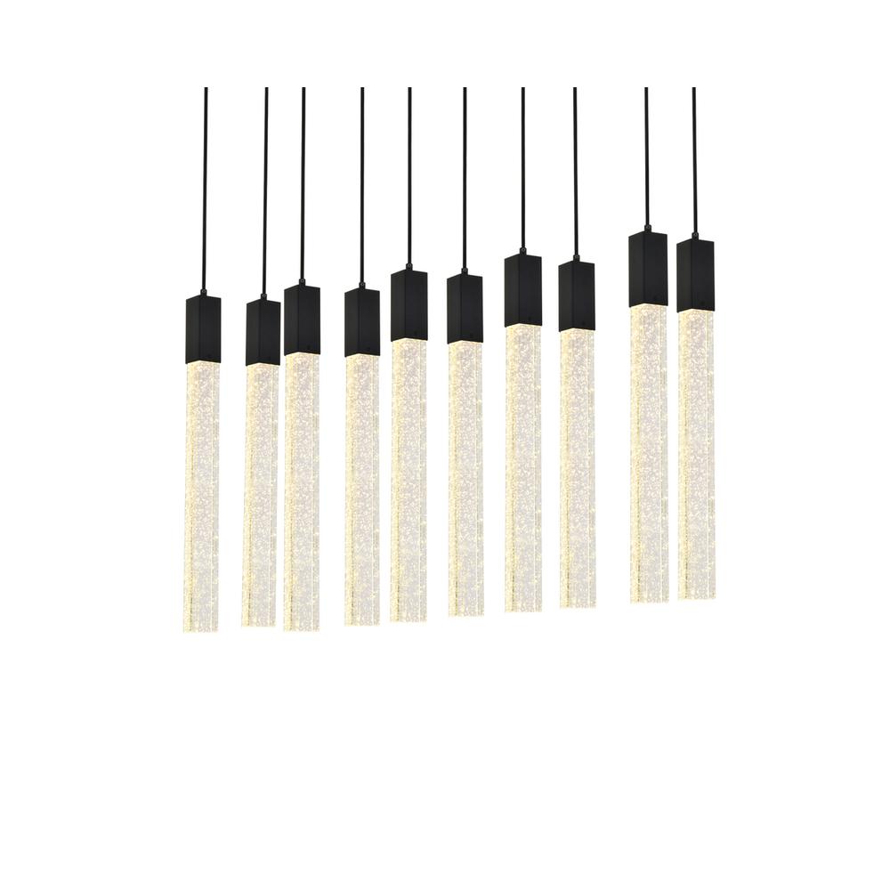 Weston 10 lights pendant in black. Picture 2