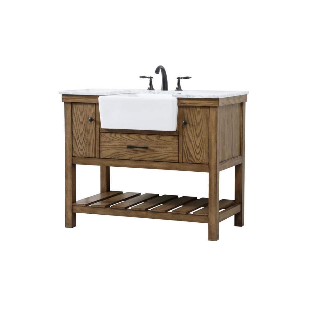 42 inch Single bathroom vanity in driftwood. Picture 7