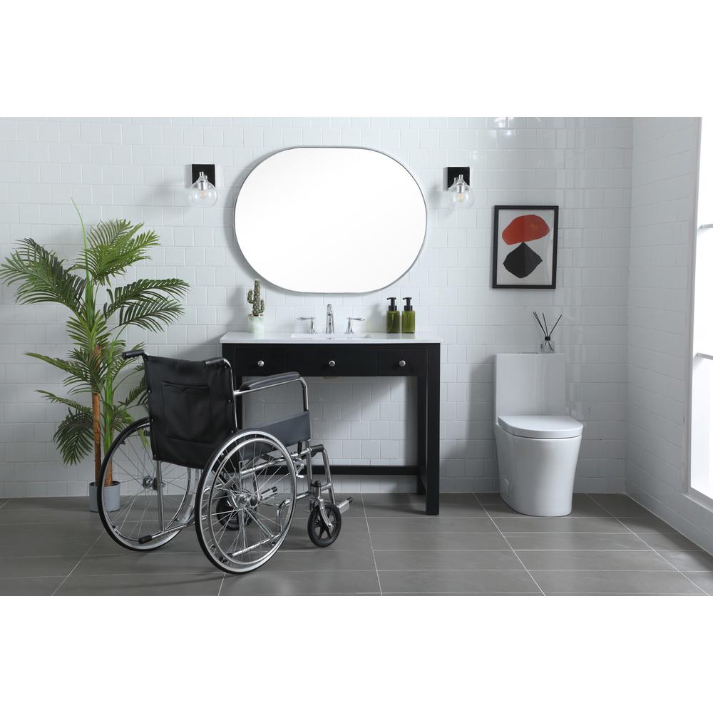 42 Inch ADA Compliant Bathroom Vanity In Black. Picture 4