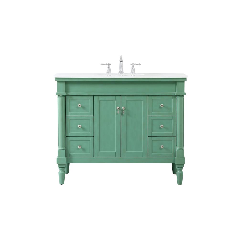 42 inch Single Bathroom vanity in vintage mint. Picture 1