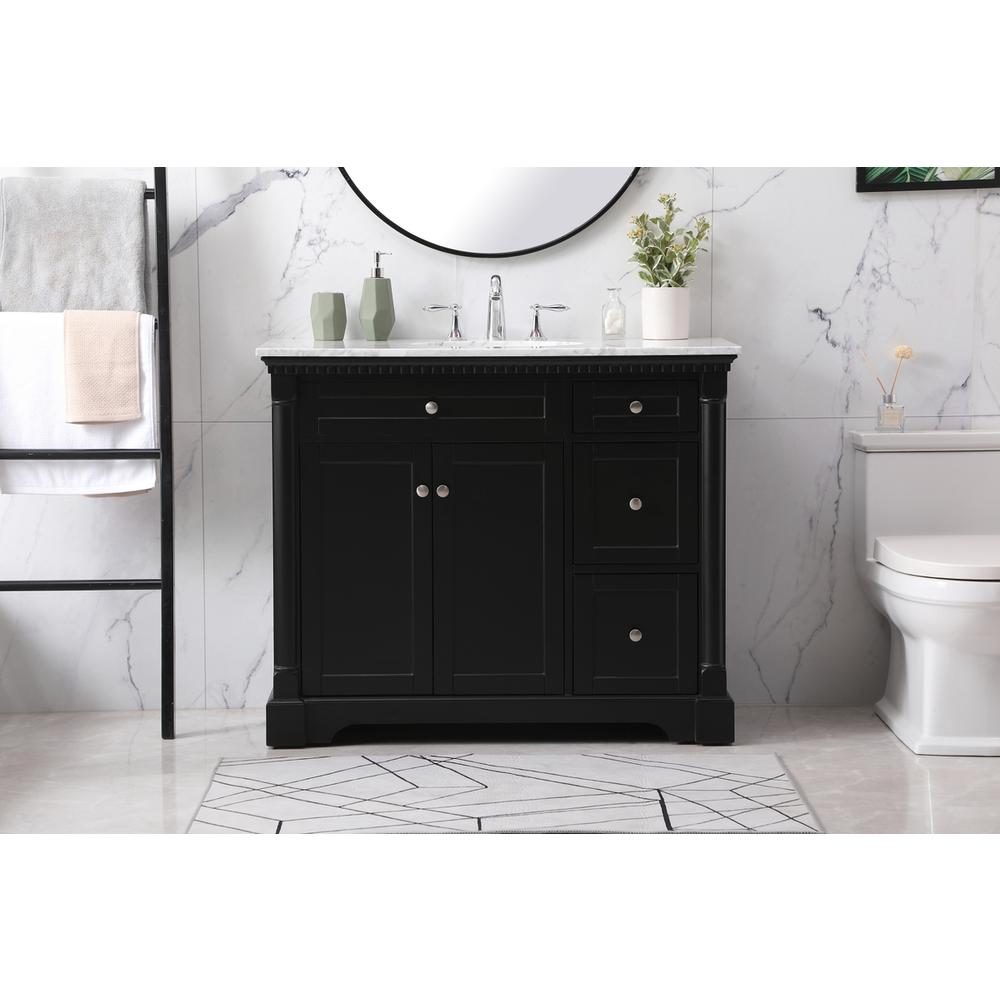 42 inch Single bathroom vanity set in black. Picture 14