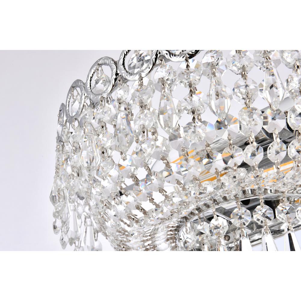 Century 2 light Chrome Wall Sconce Clear Royal Cut Crystal. Picture 4
