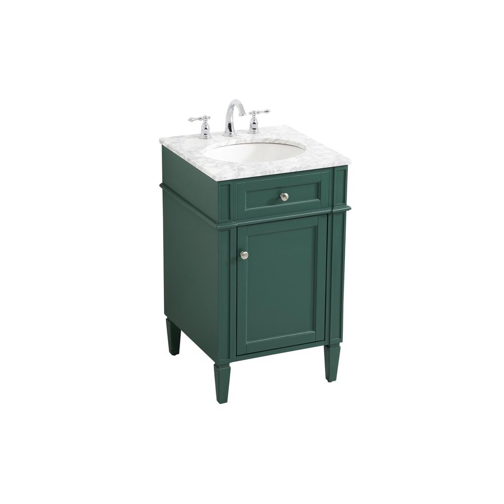 21 inch Single bathroom vanity in green. Picture 8