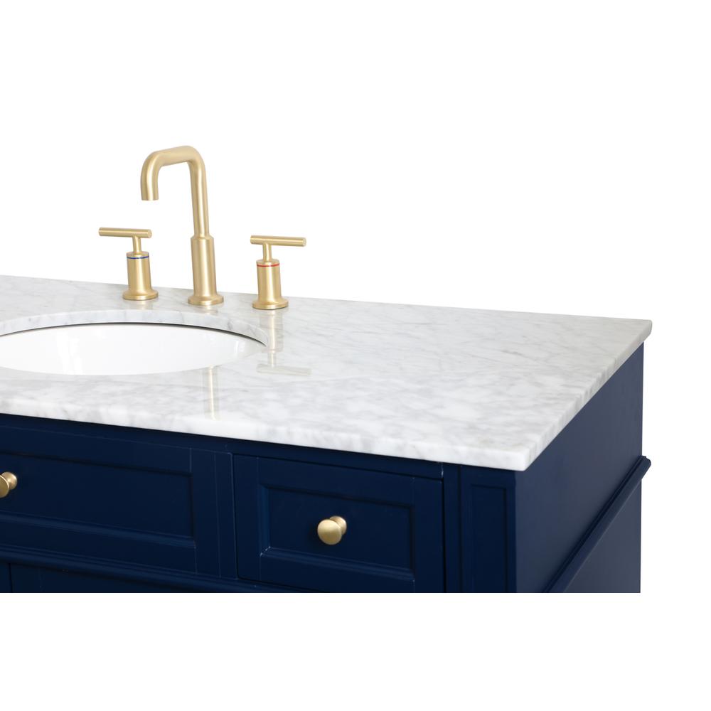 48 inch Single bathroom vanity in blue. Picture 10