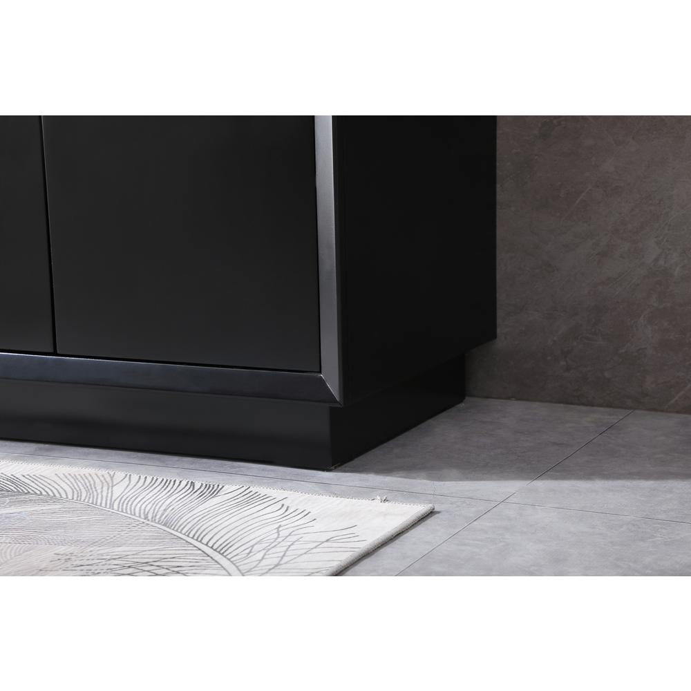 36 Inch SIngle Bathroom Vanity In Black. Picture 6