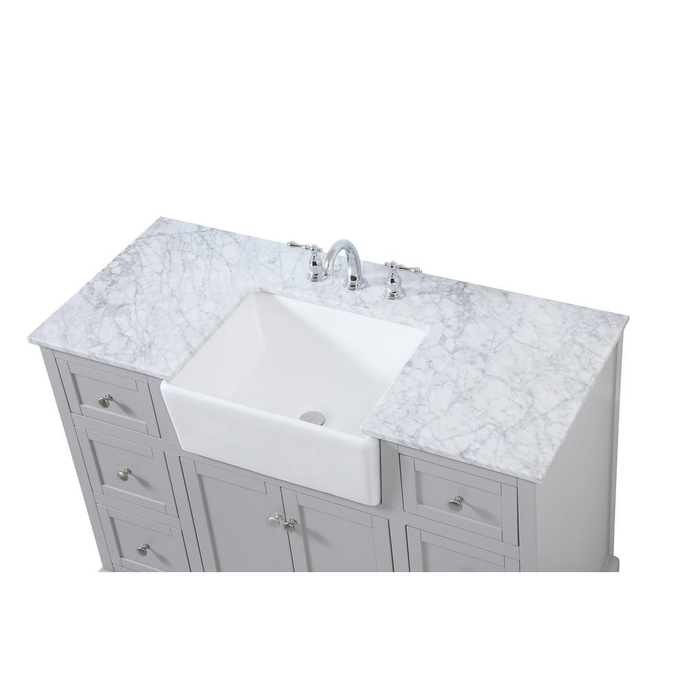 48 inch Single bathroom vanity in grey. Picture 10