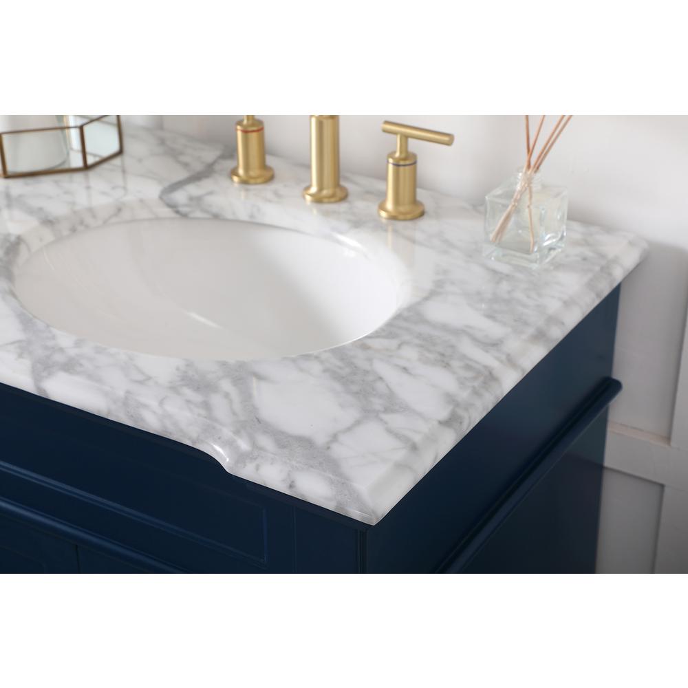 60 inch Double Bathroom Vanity set in Blue. Picture 5
